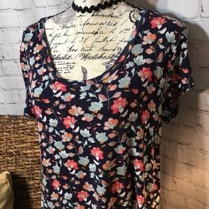 Downeast floral rayon/spandex top